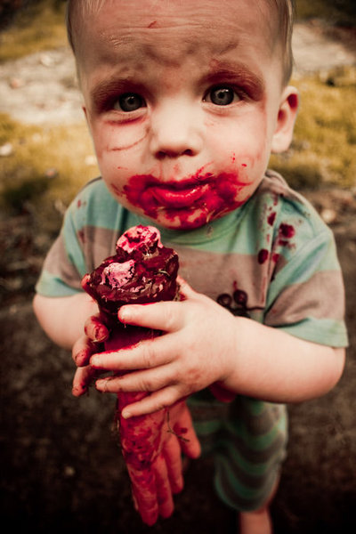 Baby Zombie Eating a Hand